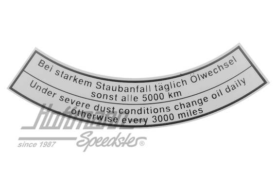 Aufkleber "Ölwechsel", Luftfilter, -7.67