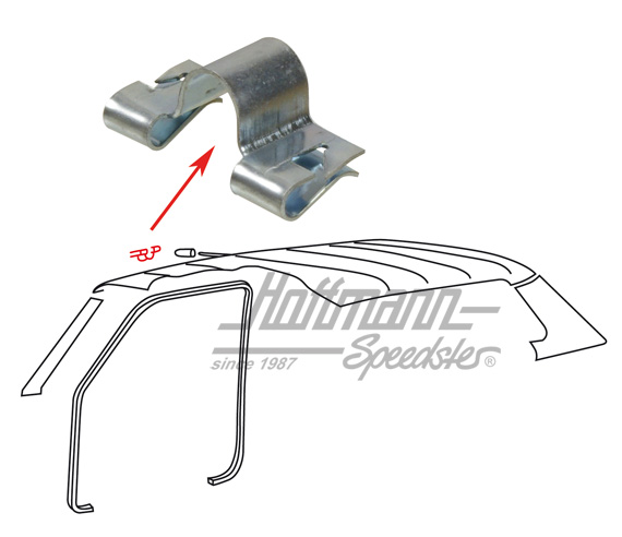 Klammer, Himmelspanner, Golf/Bus T1 Klammer, Himmelspanner, Golf/Bus T1