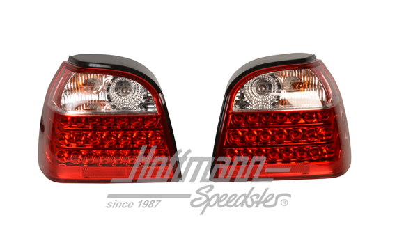 Rückleuchten, Golf 3, LED, klar/rot