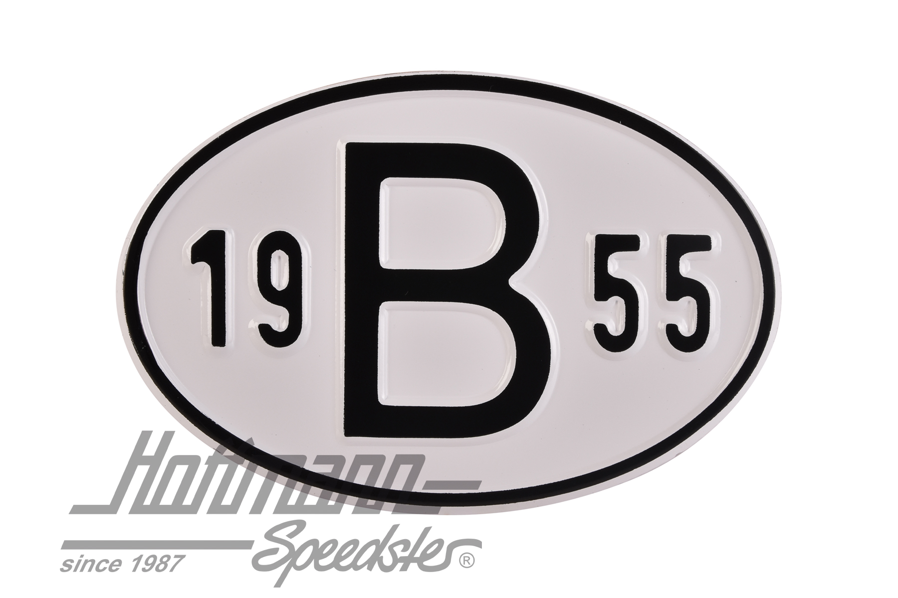 Nationalitätsschild "B", "1955", Alu