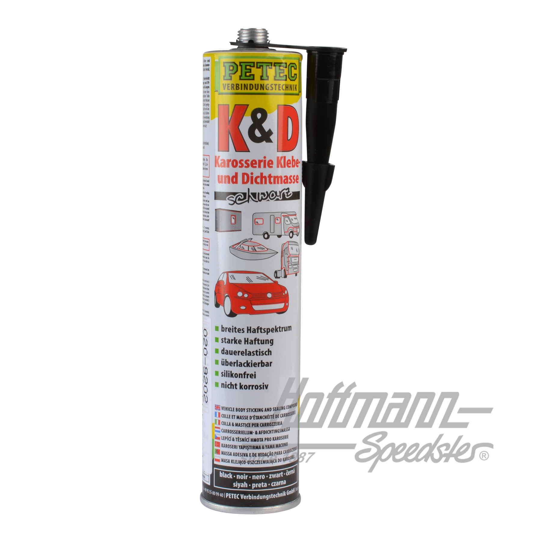 Klebe- und Dichtmasse, 310 ml, schwarz Klebe- und Dichtmasse, 310 ml, schwarz