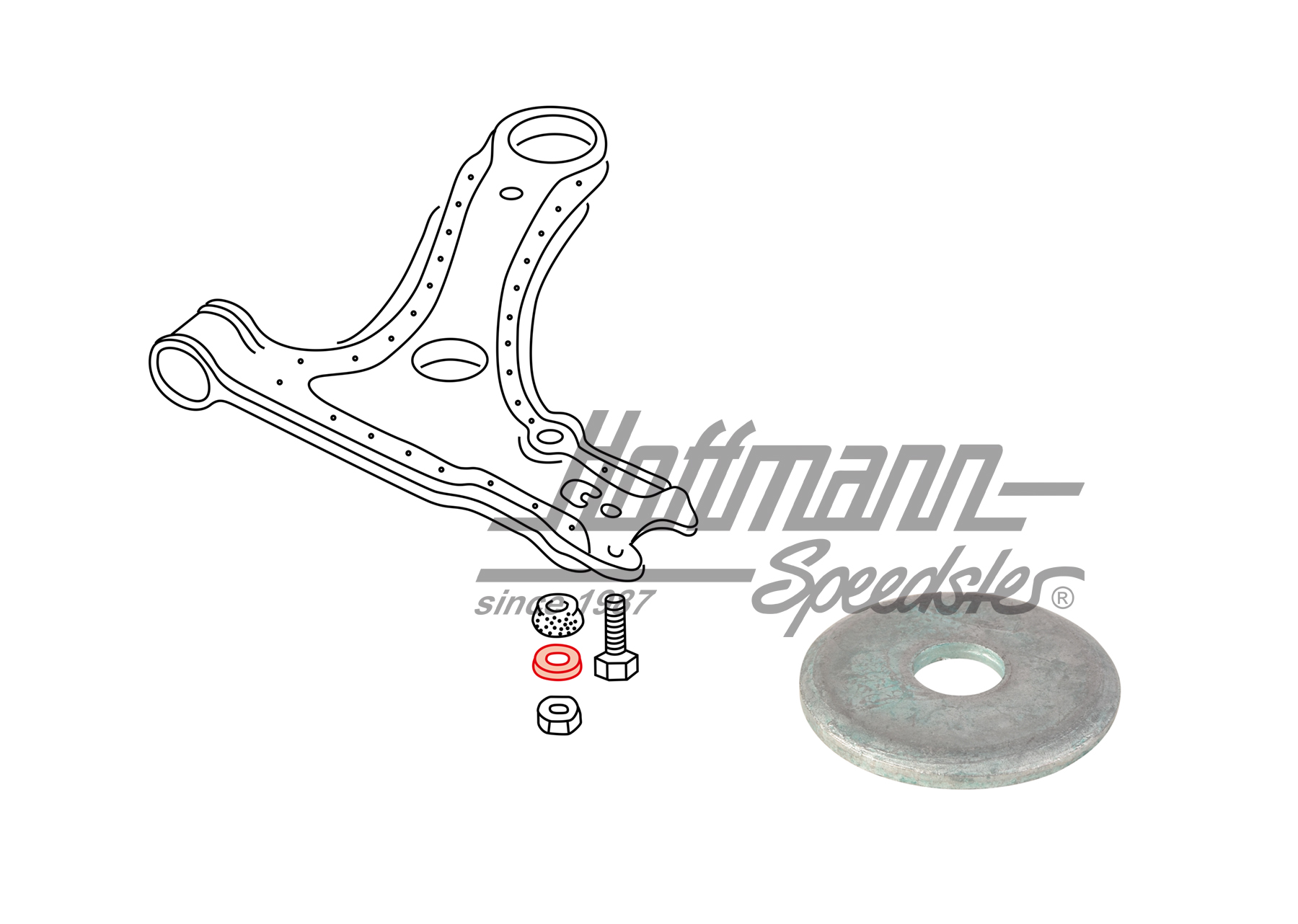 Topfscheibe, Koppelstange/Querlenker Topfscheibe, Koppelstange/Querlenker
