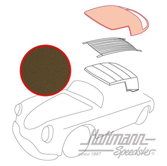 Verdeck, 58-65, Sonnenland, dunkelbeige Verdeck, 58-65, Sonnenland, dunkelbeige