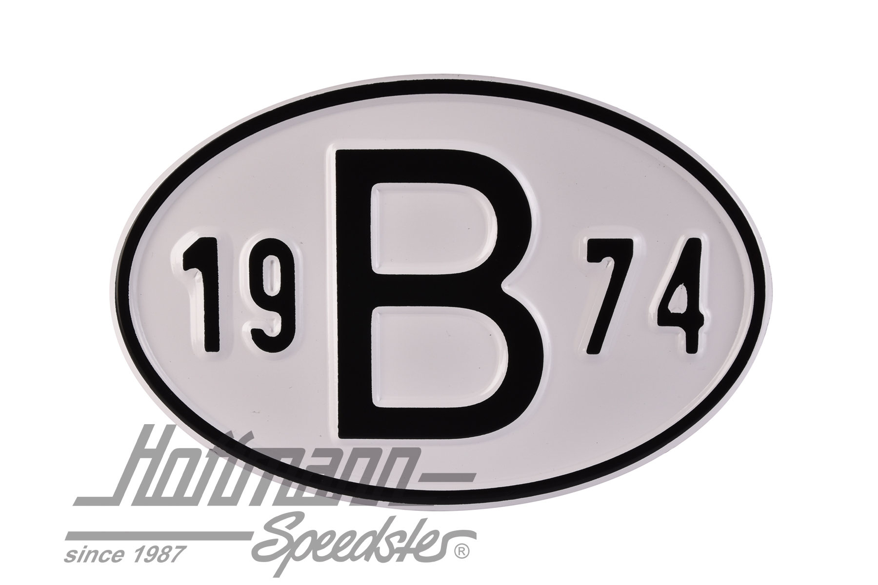 Nationalitätsschild "B", "1974", Alu