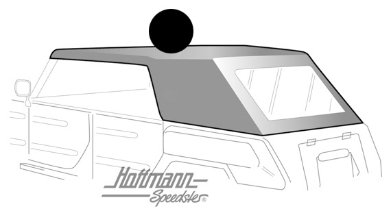 Verdeck, Typ 181, 69-79, Vinyl, schwarz Verdeck, Typ 181, 69-79, Vinyl, schwarz