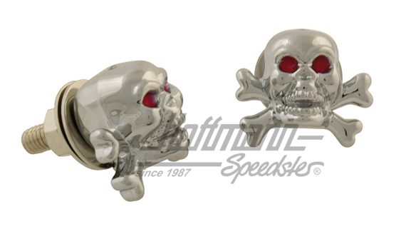 Kennzeichenbefestigung, Totenkopf X