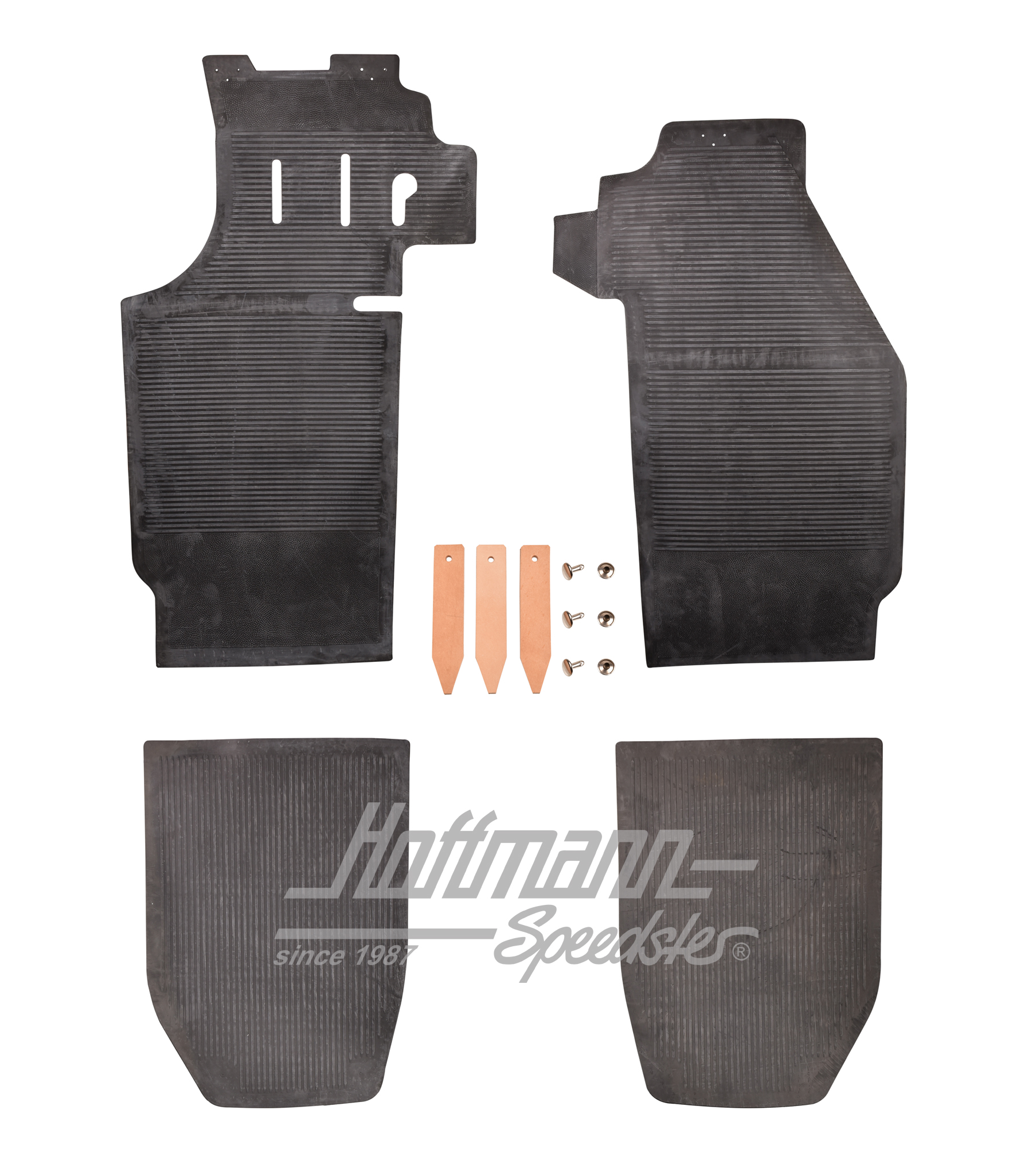 Gummimattensatz, schwarz, 4-tlg., 65-73