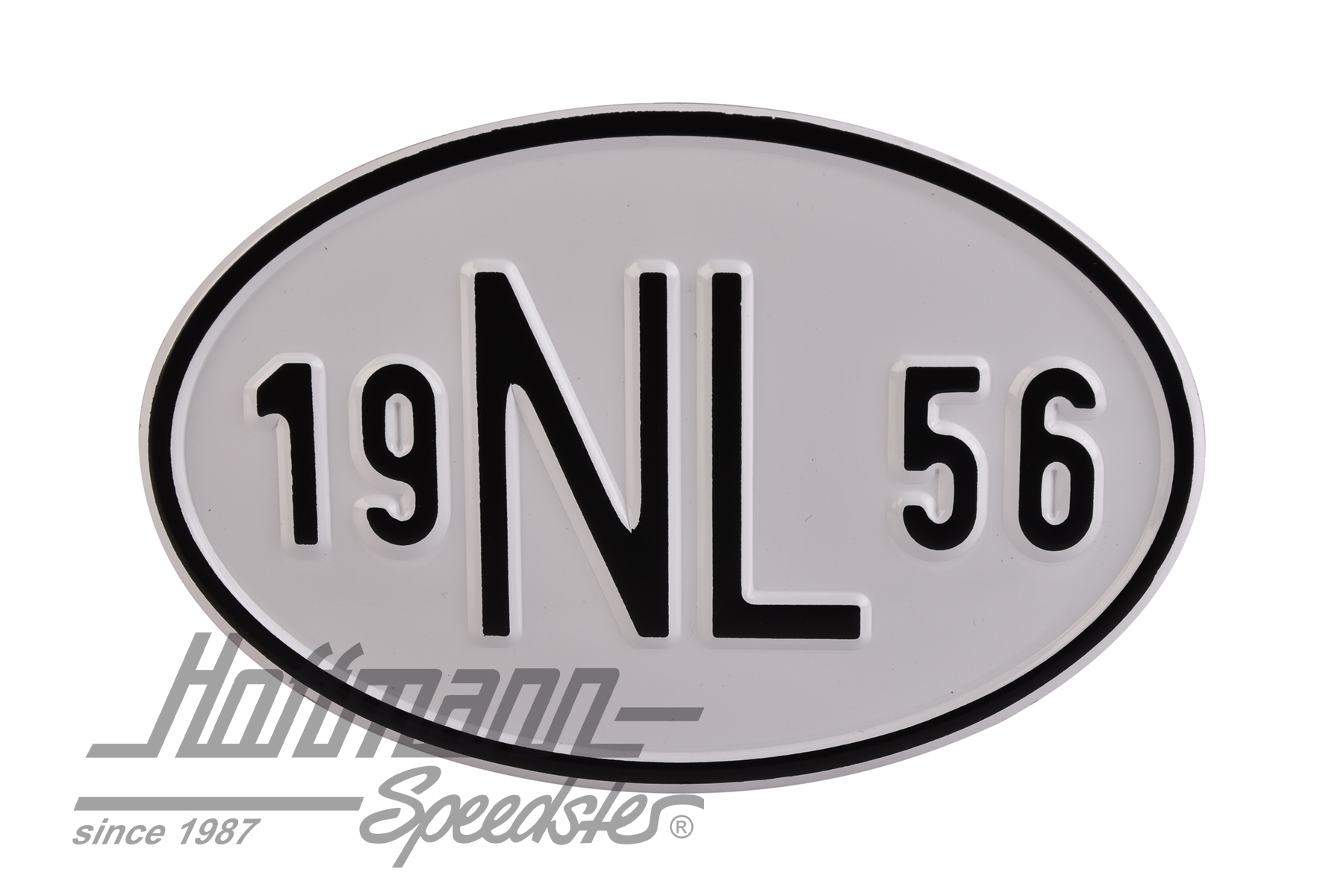 Nationalitätsschild "NL", "1956", Alu