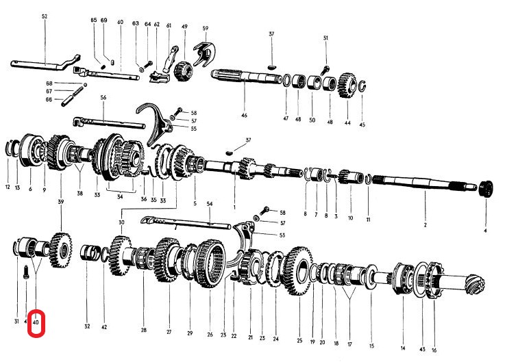 Nadellager für Triebling, Volllsynchron Nadellager für Triebling, Volllsynchron