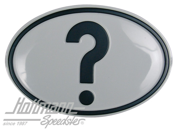 Nationalitätsschild "?", Aluminium Nationalitätsschild "?", Aluminium
