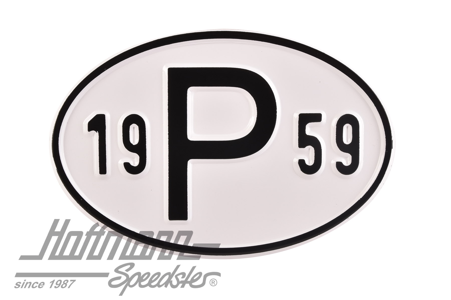 Nationalitätsschild "P", "1959", Alu