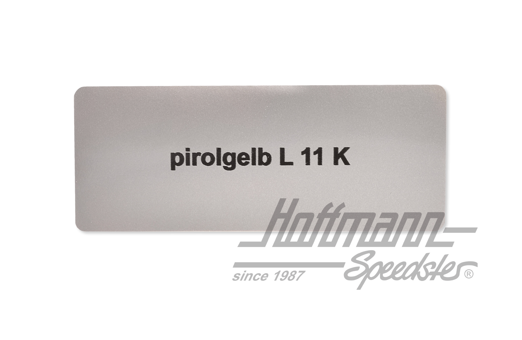 Aufkleber, Farbnummer L11K, pirolgelb Aufkleber, Farbnummer L11K, pirolgelb