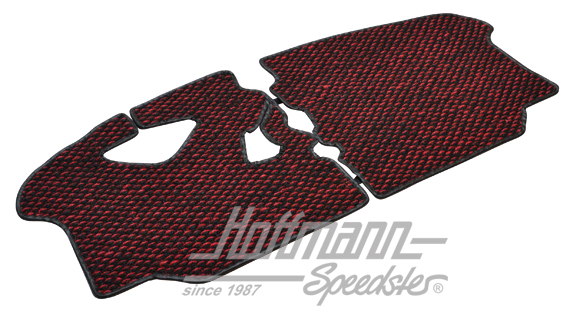 Fußmatte, Kokos, 72-79, rot/schwarz
