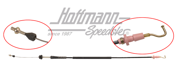 Gaszug, 766mm, Golf 2 GTI/16V