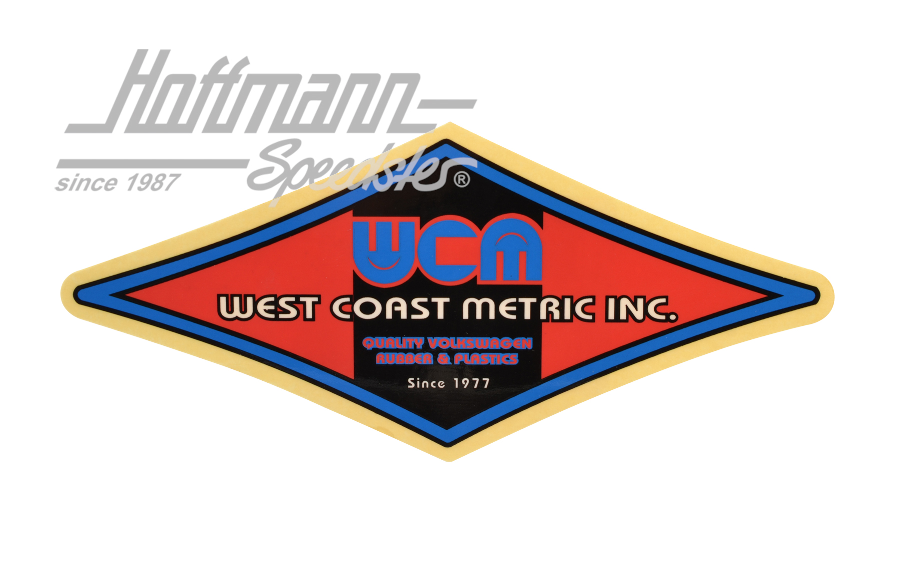 Aufkleber "West Coast Metric", rot Aufkleber "West Coast Metric", rot