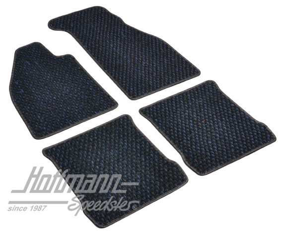 Fußmatten, Kokos, 72-, blau/schwarz, mit Fußstütze