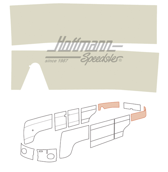 Seitenverkleidungen, hinten, 62-67, altweiß