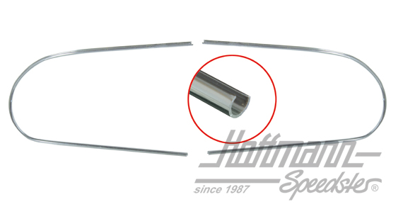 Zierrahmen Alu, Heckscheibe, Cabrio, 52-7.57 Zierrahmen Alu, Heckscheibe, Cabrio, 52-7.57