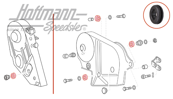 Tülle, Abdeckung Zahnriemen Tülle, Abdeckung Zahnriemen