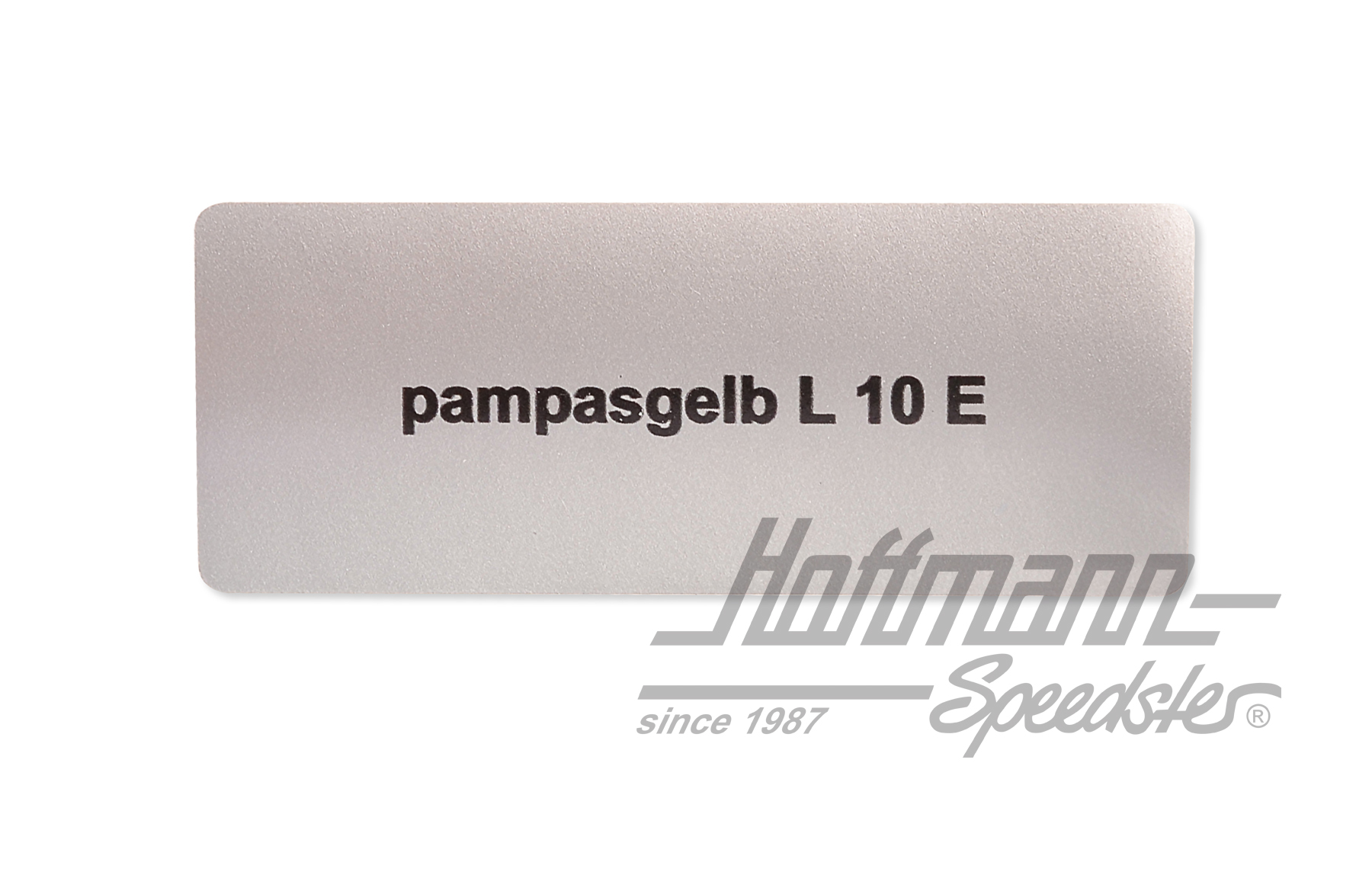 Aufkleber, Farbnummer L10E, pampasgelb Aufkleber, Farbnummer L10E, pampasgelb