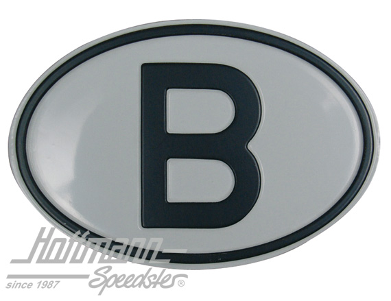 Nationalitätsschild "B", Aluminium