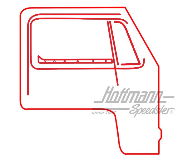 Türdichtung-Set, Bus T2, 67-79, re. Türdichtung-Set, Bus T2, 67-79, re.