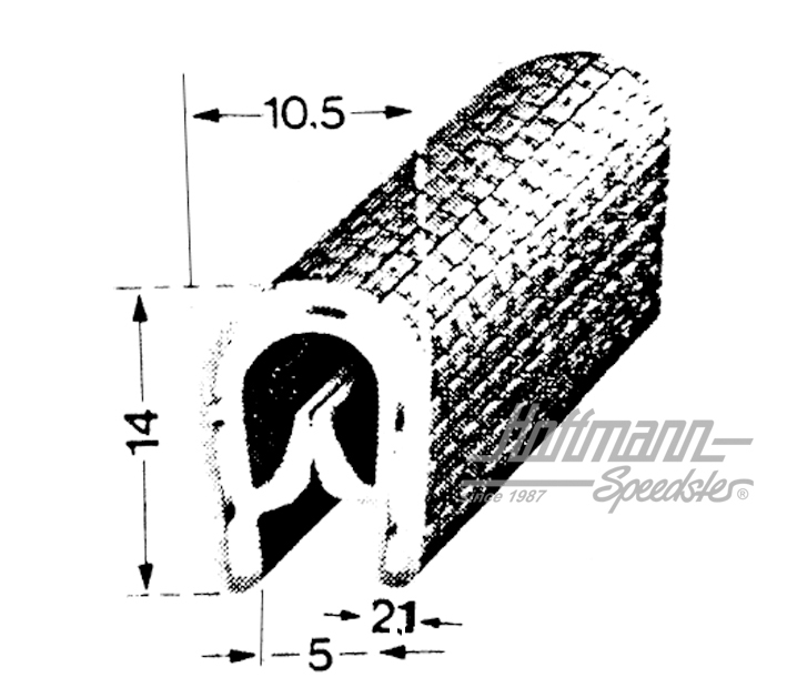 Kantenschutzprofil, schwarz