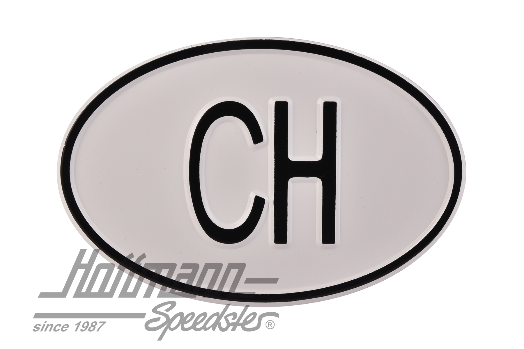 Nationalitätsschild "CH", Aluminium