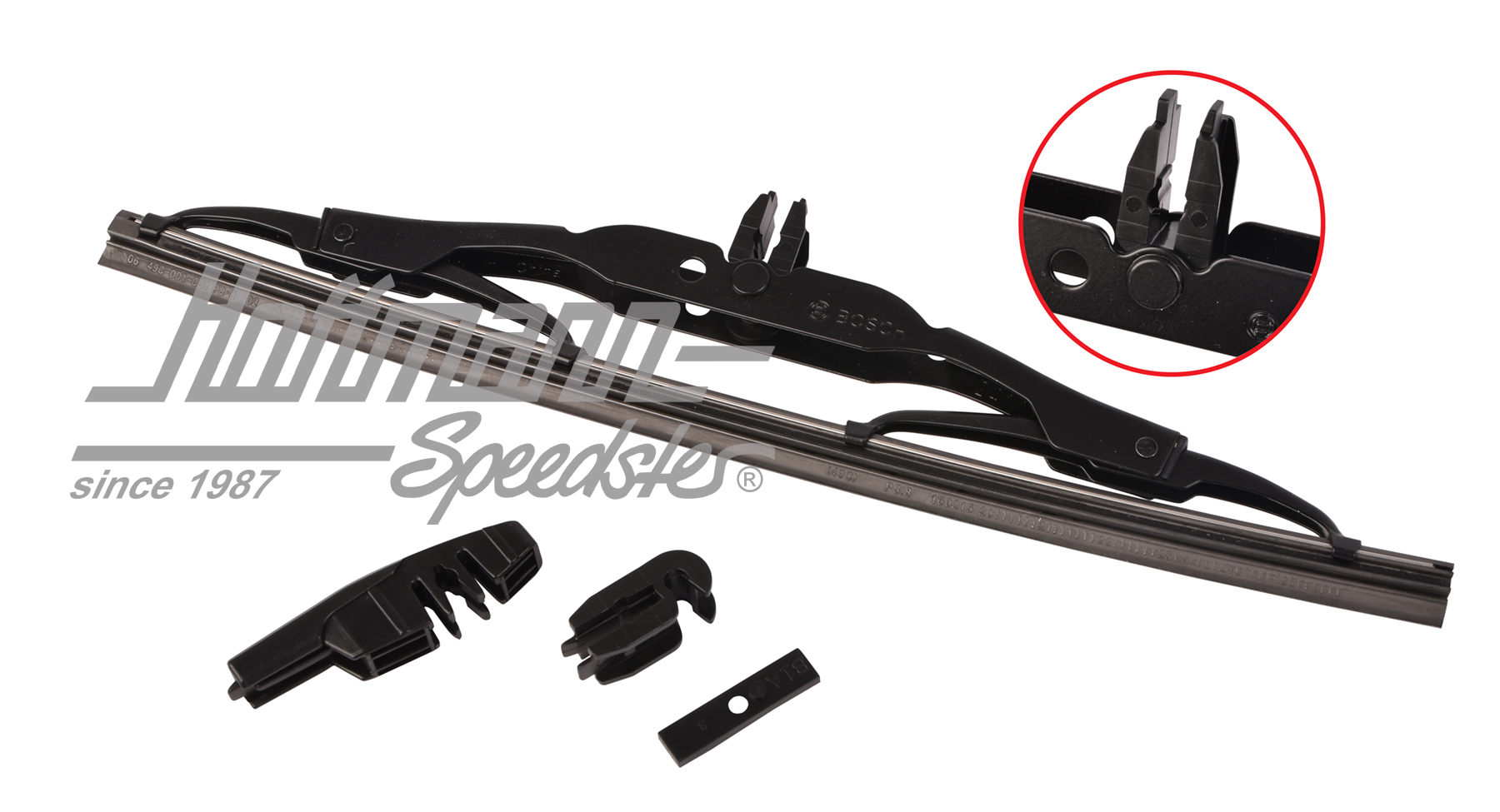 Wischerblatt, schwarz, 255mm, steckbar