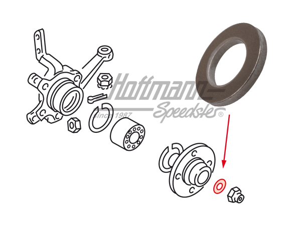 Scheibe, Sicherungsmutter, Gelenkwelle Scheibe, Sicherungsmutter, Gelenkwelle