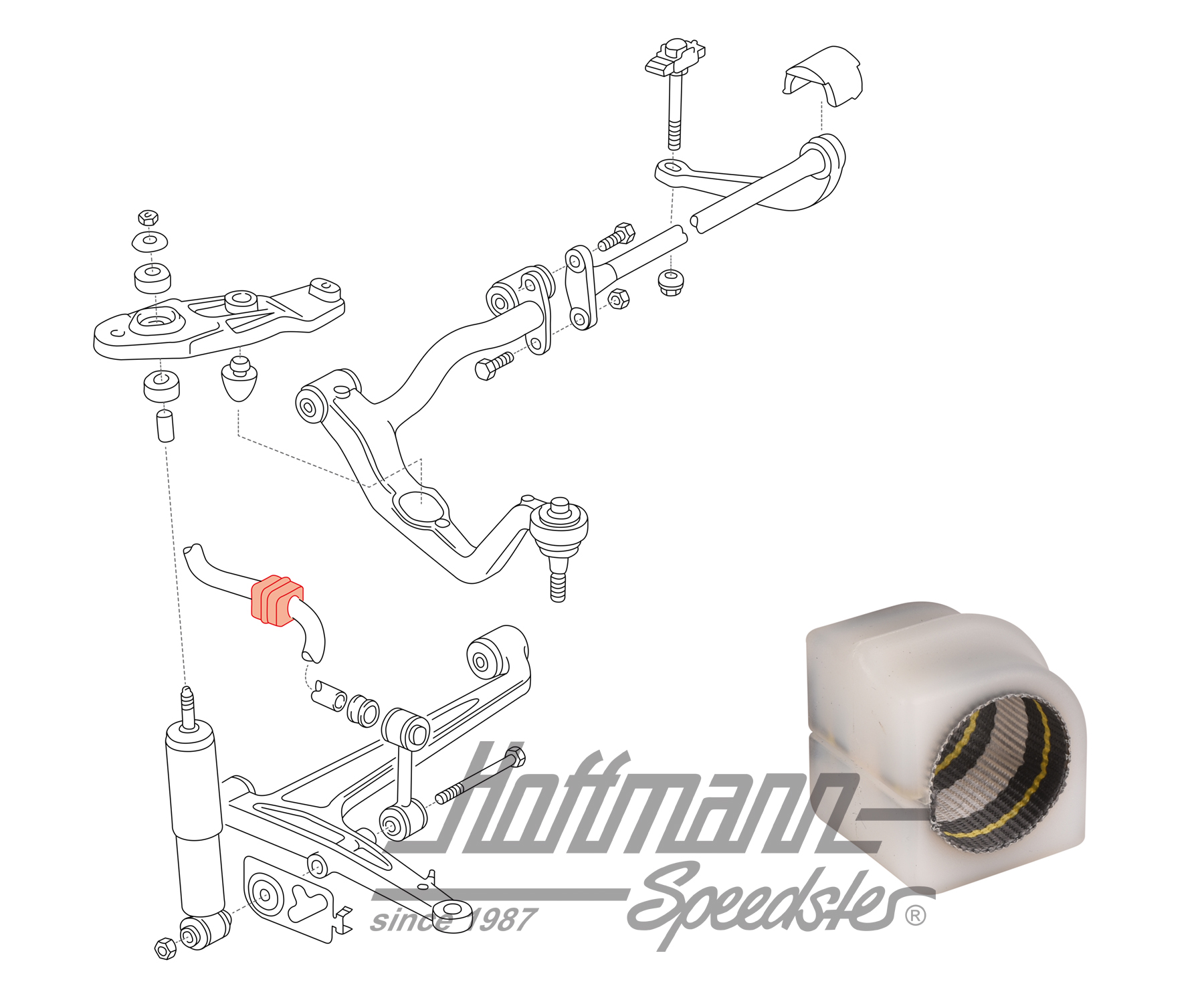 Gummilager, Stabilisator, vorne, 27mm