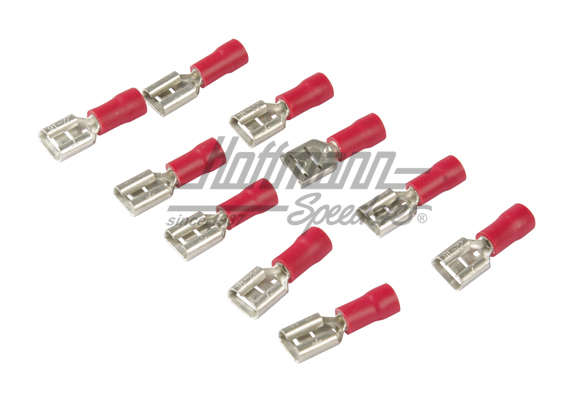 Flachsteckhülsen, 0.5-1.0mm, rot, 6.3mm