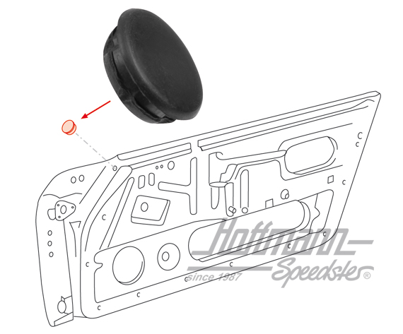 Verschlussstopfen, Tür, 911/912, schwarz Verschlussstopfen, Tür, 911/912, schwarz