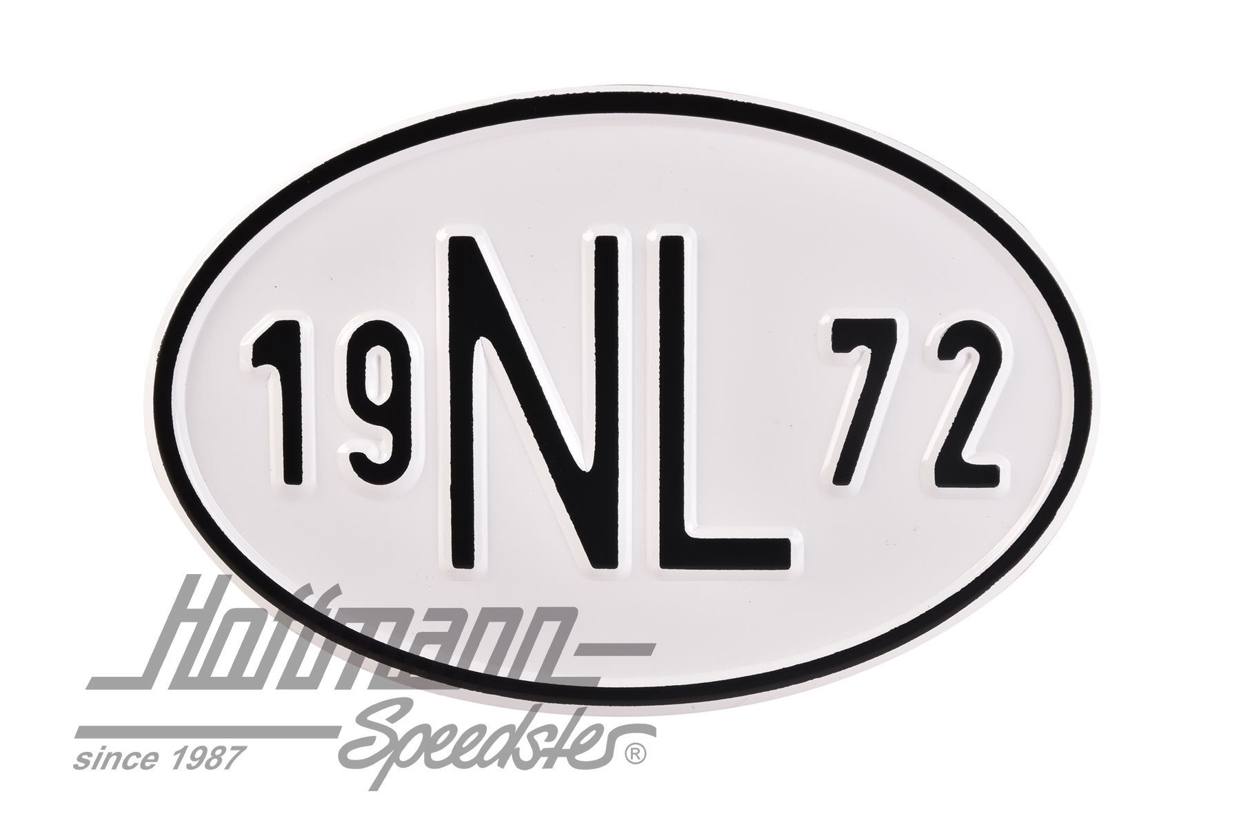 Nationalitätsschild "NL", "1972", Alu