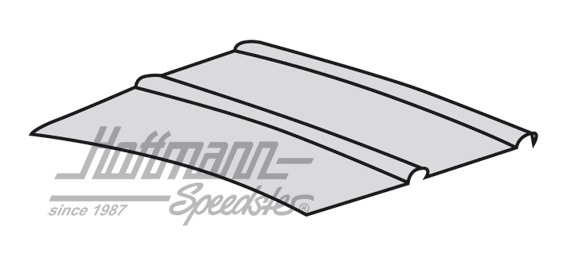 Himmel, Bus T1/T2, Pritsche, Einzelkabine, 64-74, perforiert, schwarz Himmel, Bus T1/T2, Pritsche, Einzelkabine, 64-74, perforiert, schwarz