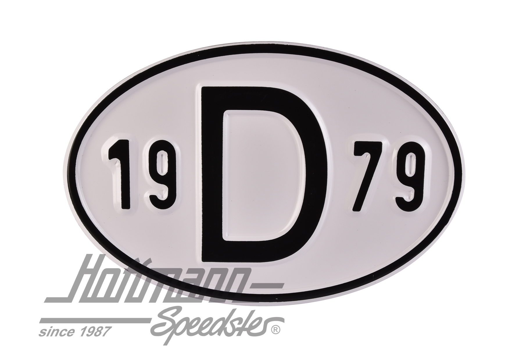 Nationalitätsschild "D", "1979", Alu